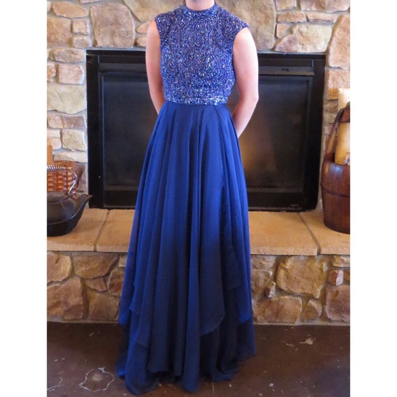 Royal blue Sherri hill prom dress - Picture 6 of 6